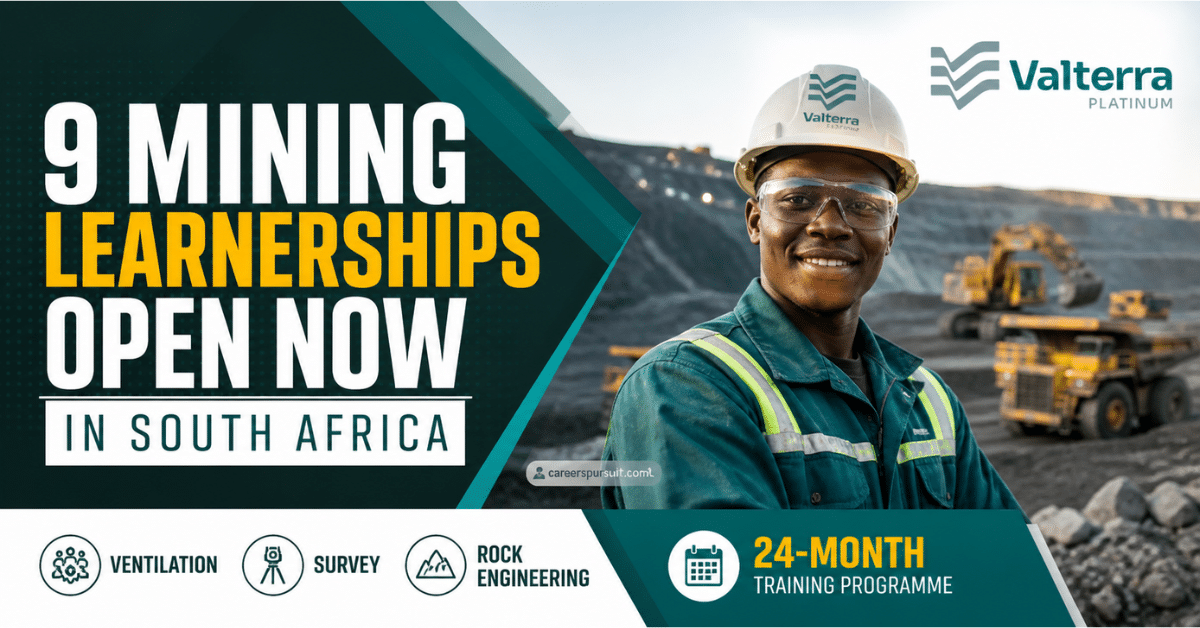 9 Mining Learnerships Open Now in South Africa