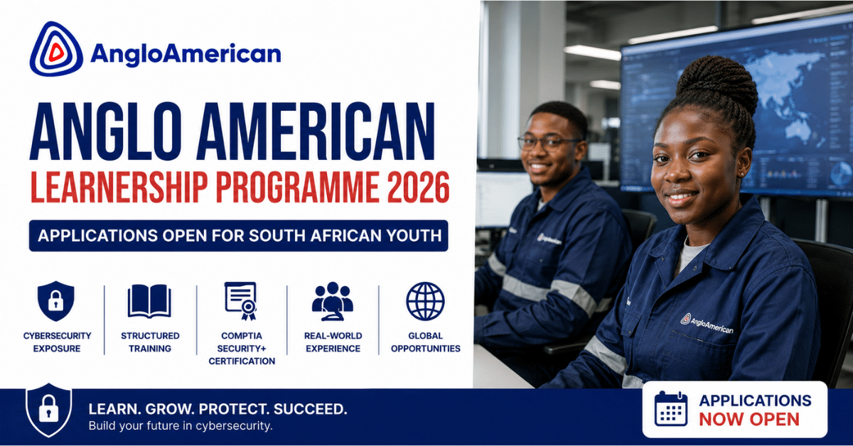 Anglo American Learnership Programme 2026: Applications Open for South African Youth