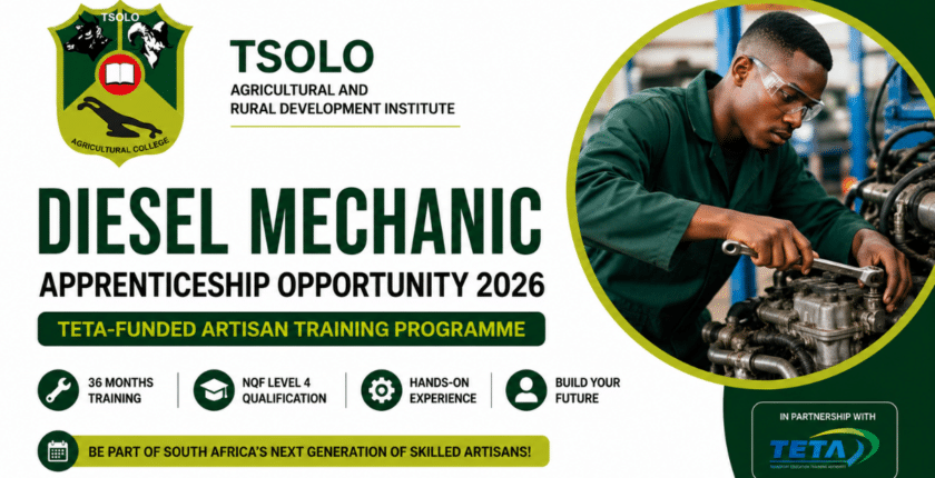 Diesel Mechanic Apprenticeship Opportunity 2026 | TETA-Funded Artisan Training Programme