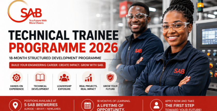 Engineering Technical Trainee Programme 2026 at South African Breweries (SAB)