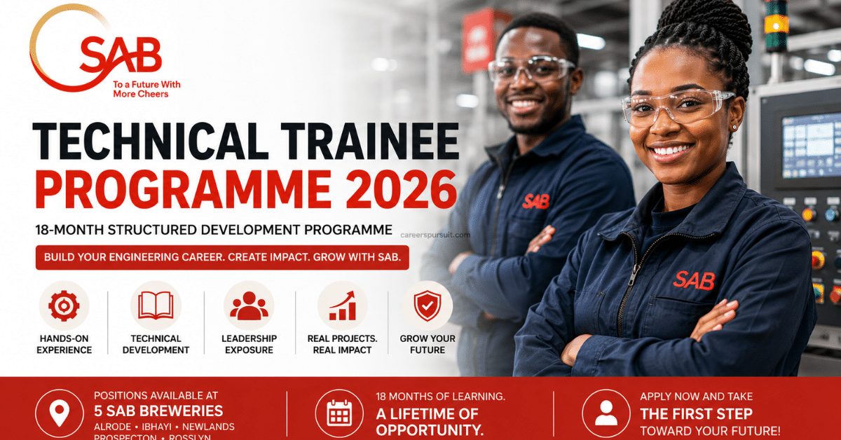 Engineering Technical Trainee Programme 2026 at South African Breweries (SAB)