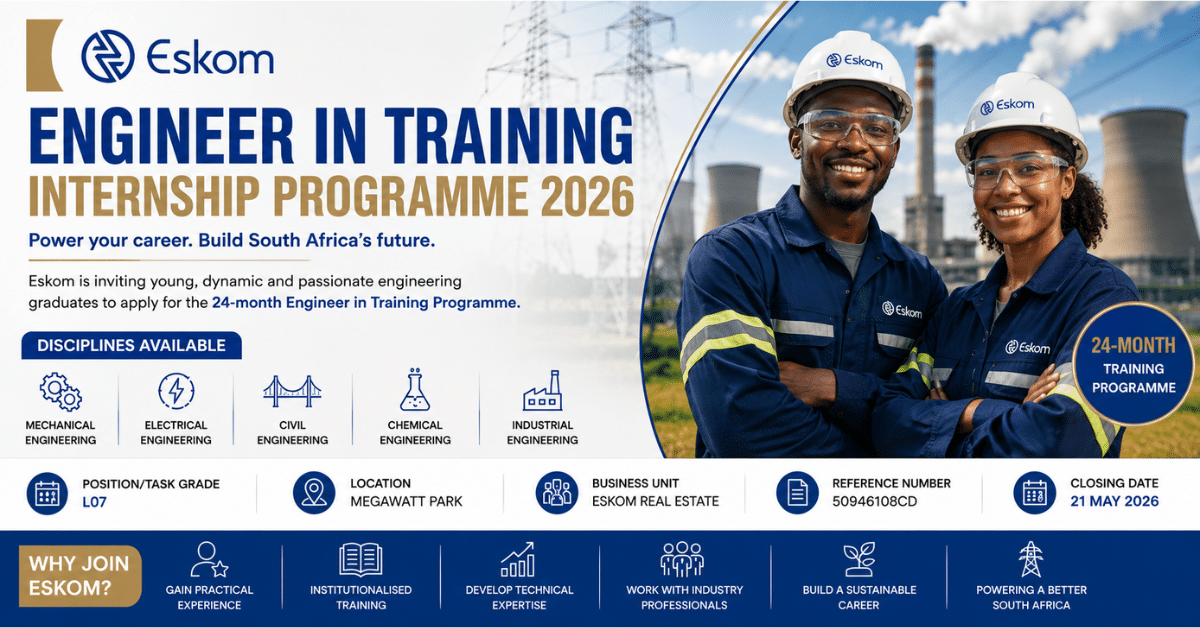 Eskom Engineer in Training Internship Programme 2026