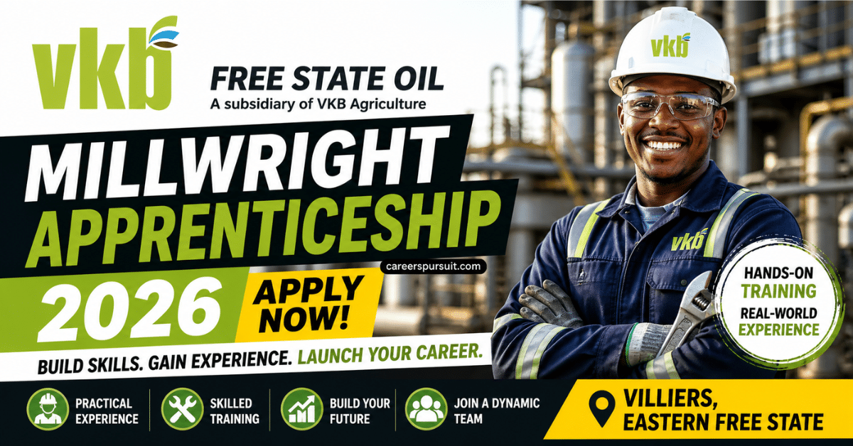 Free State Oil Apprenticeship 2026: Millwright Training Opportunity