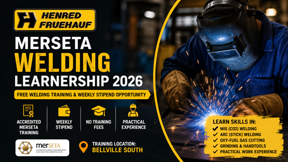 MERSETA Welding Learnership 2026 | Free Welding Training & Weekly Stipend Opportunity