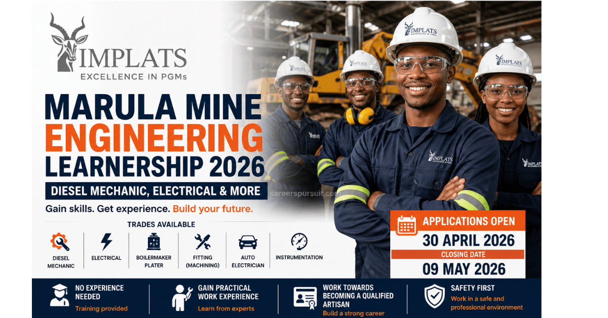 Marula Mine Engineering Learnership 2026 – Diesel Mechanic, Electrical & More