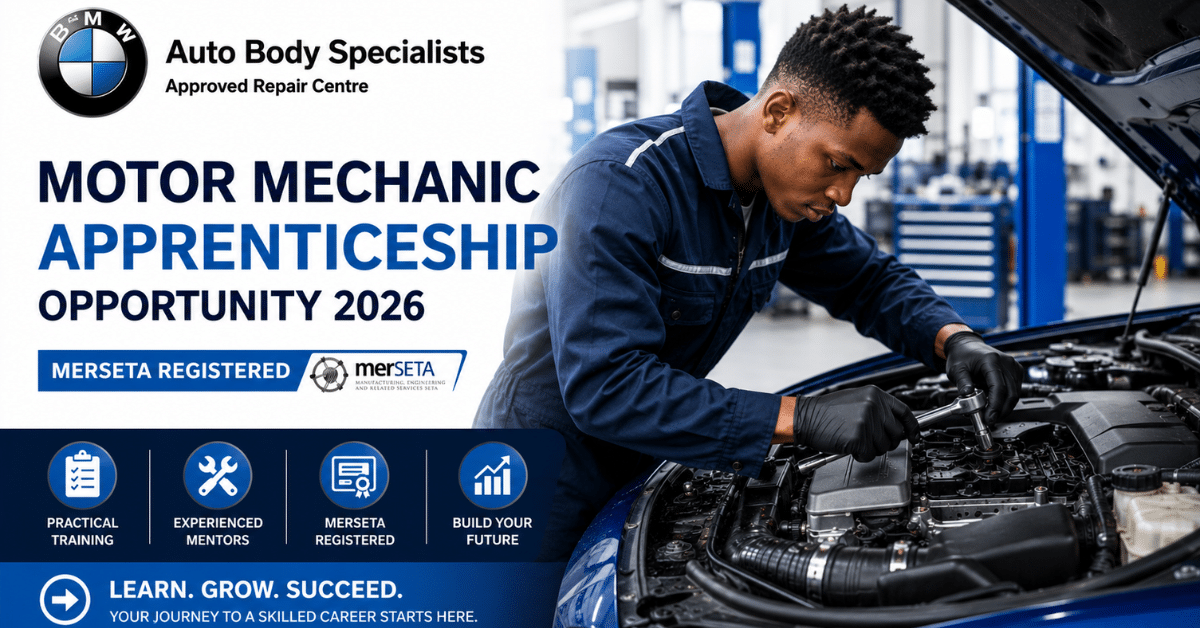 Motor Mechanic Apprenticeship Opportunity 2026 (MerSETA Registered)