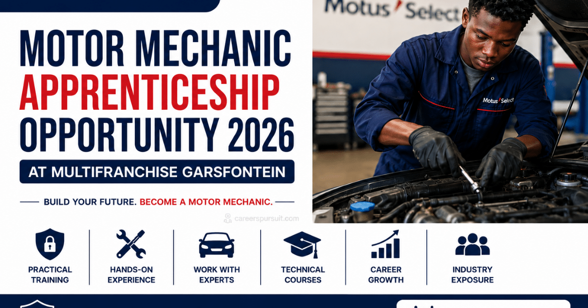 Motor Mechanic Apprenticeship Opportunity 2026 at Multifranchise Garsfontein