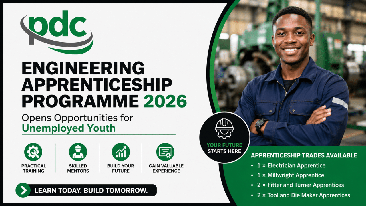 PDC Engineering Apprenticeship Programme 2026 Opens Opportunities for Unemployed Youth