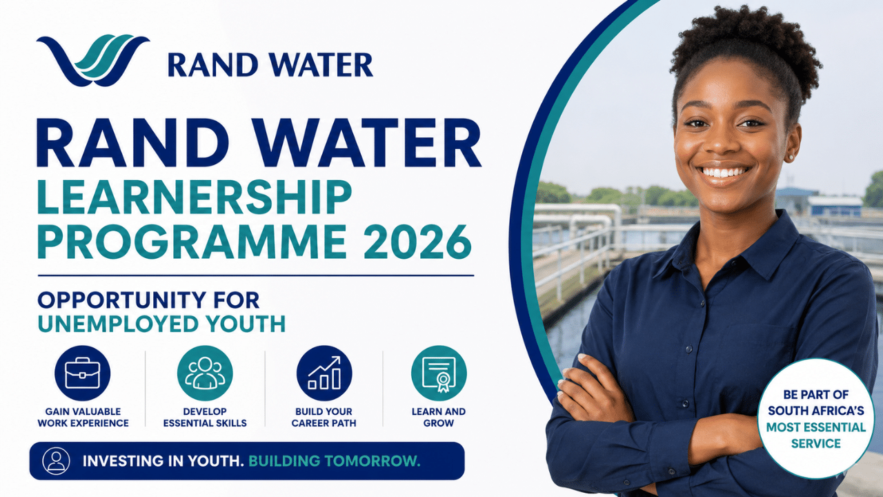 Rand Water Learnership Programme 2026: Opportunity for Unemployed Youth