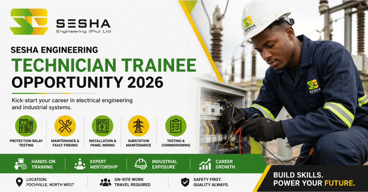 SESHA Engineering Technician Trainee Opportunity 2026