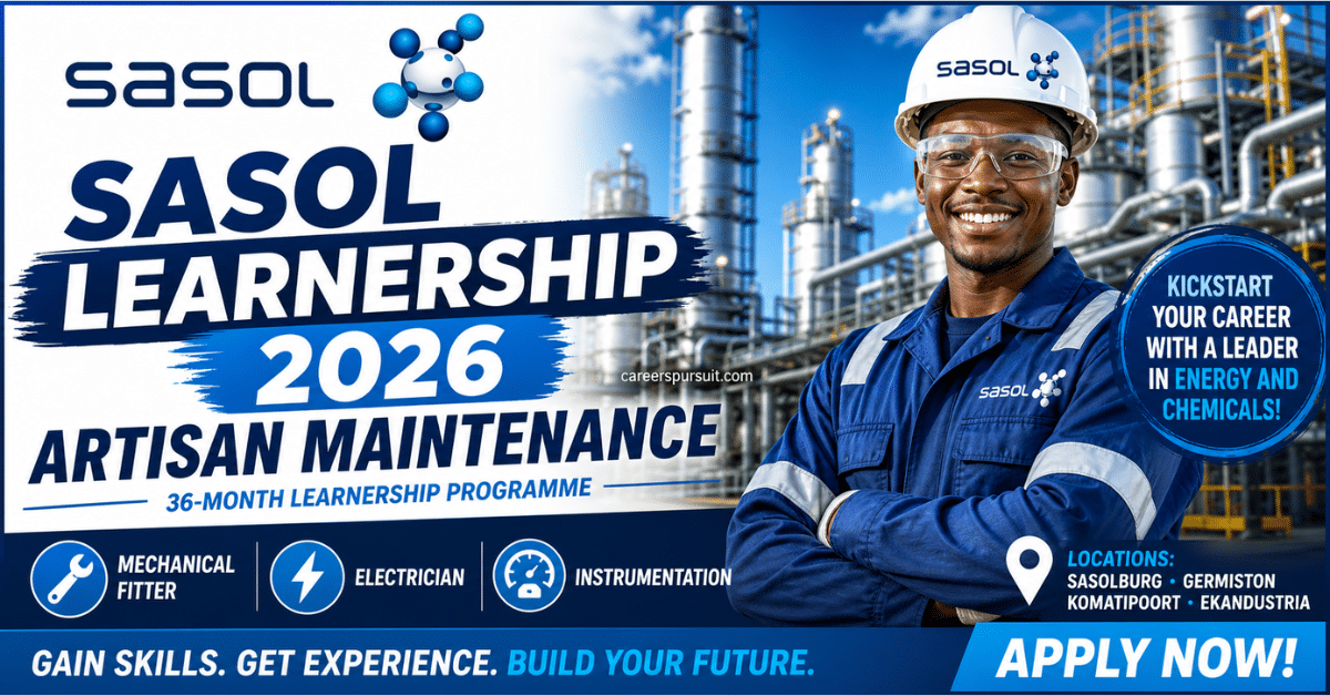 Sasol Learnership 2026: Artisan Maintenance Programme