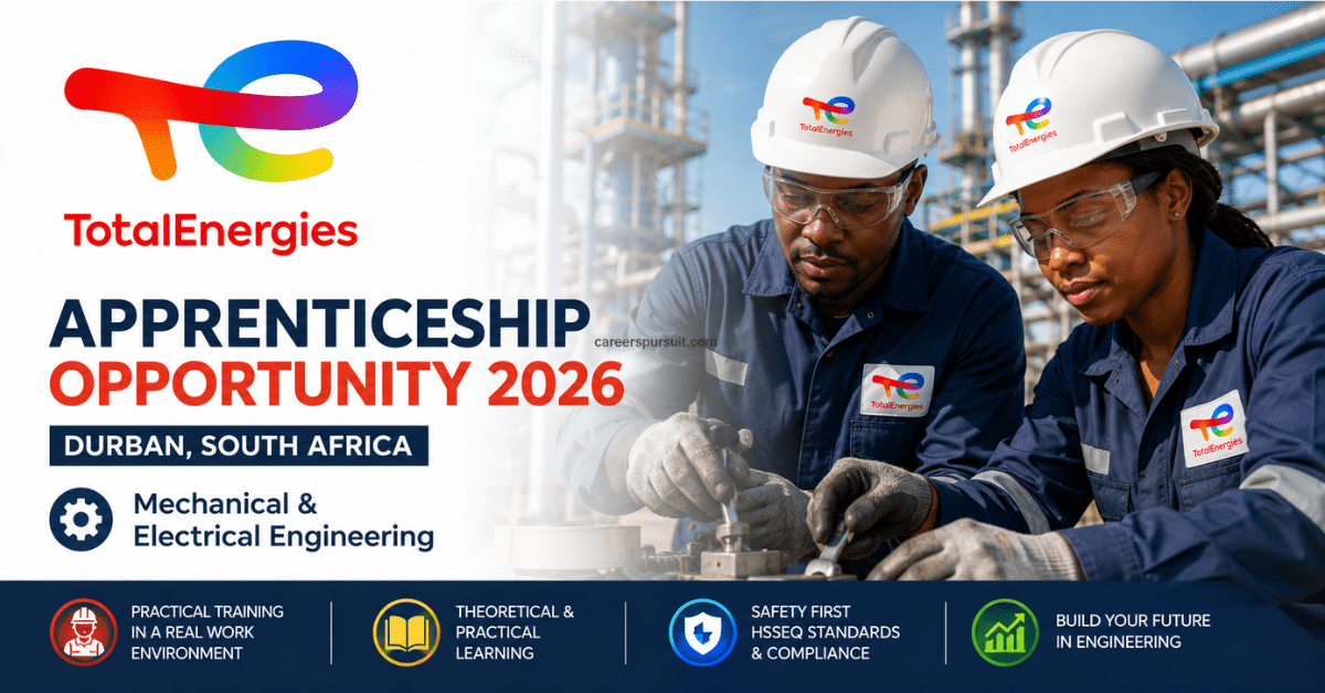 TotalEnergies Apprenticeship Opportunity 2026 in Durban (Mechanical & Electrical Engineering)