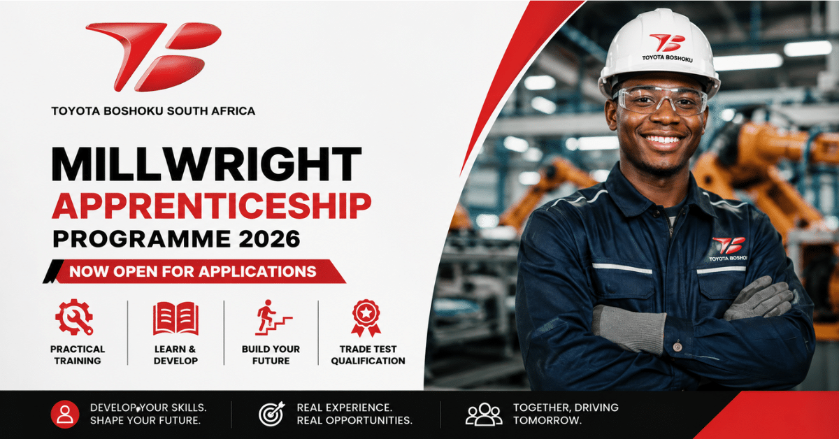 Toyota Boshoku South Africa Millwright Apprenticeship Programme 2026 Now Open