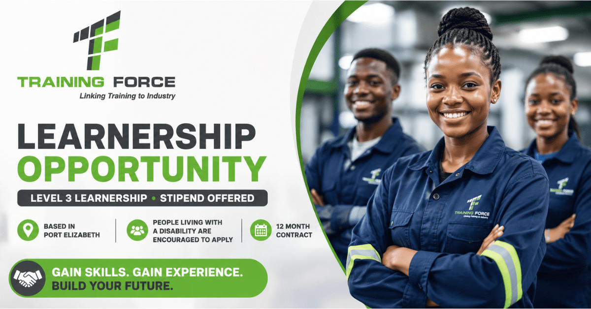 Training Force Pty Ltd Learnership Programme 2026 in Port Elizabeth (Stipend Available)