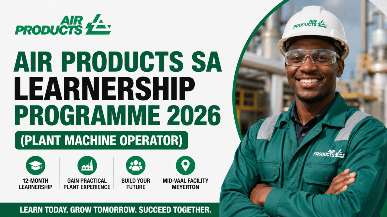 Air Products SA Learnership Programme 2026 (Plant Machine Operator)