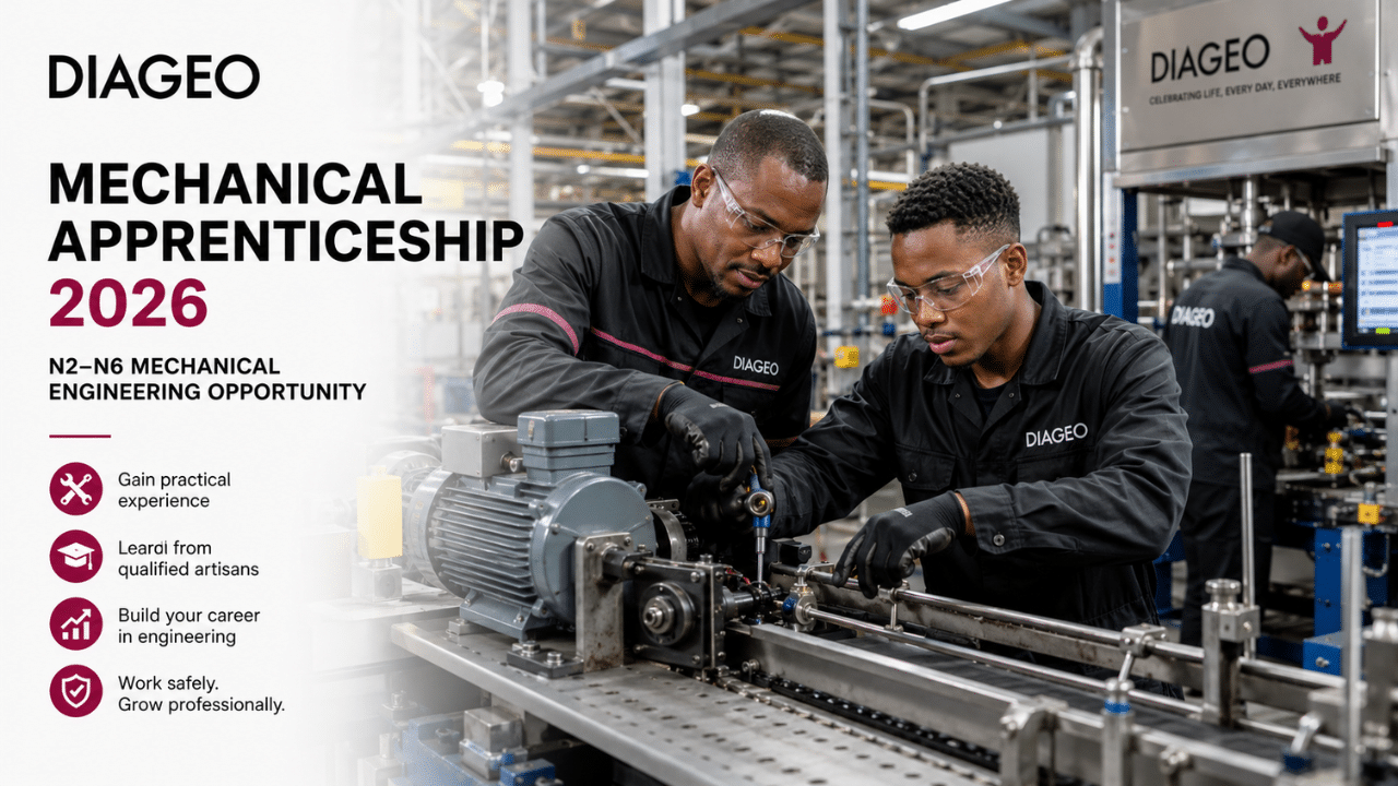 Diageo Mechanical Apprenticeship 2026: N2–N6 Mechanical Engineering Opportunity