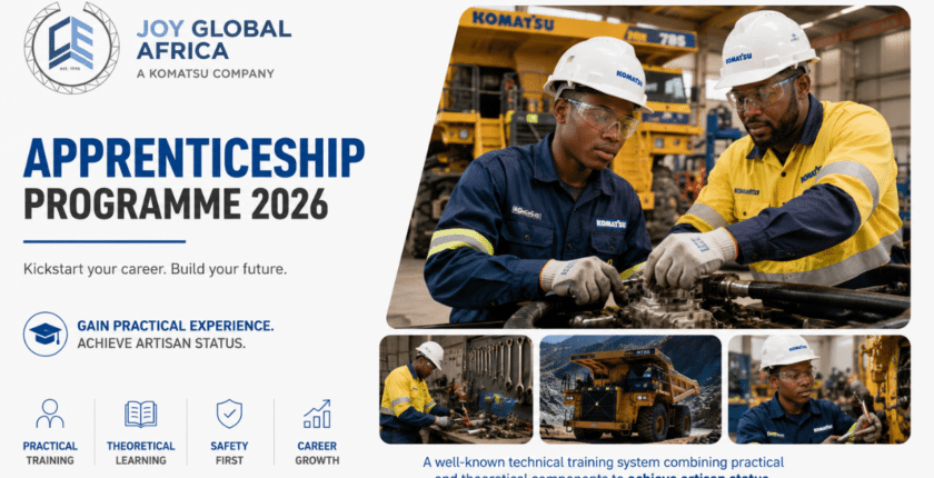 Joy Global Africa Apprenticeship Programme 2026: Komatsu Mining Corporation Opportunities