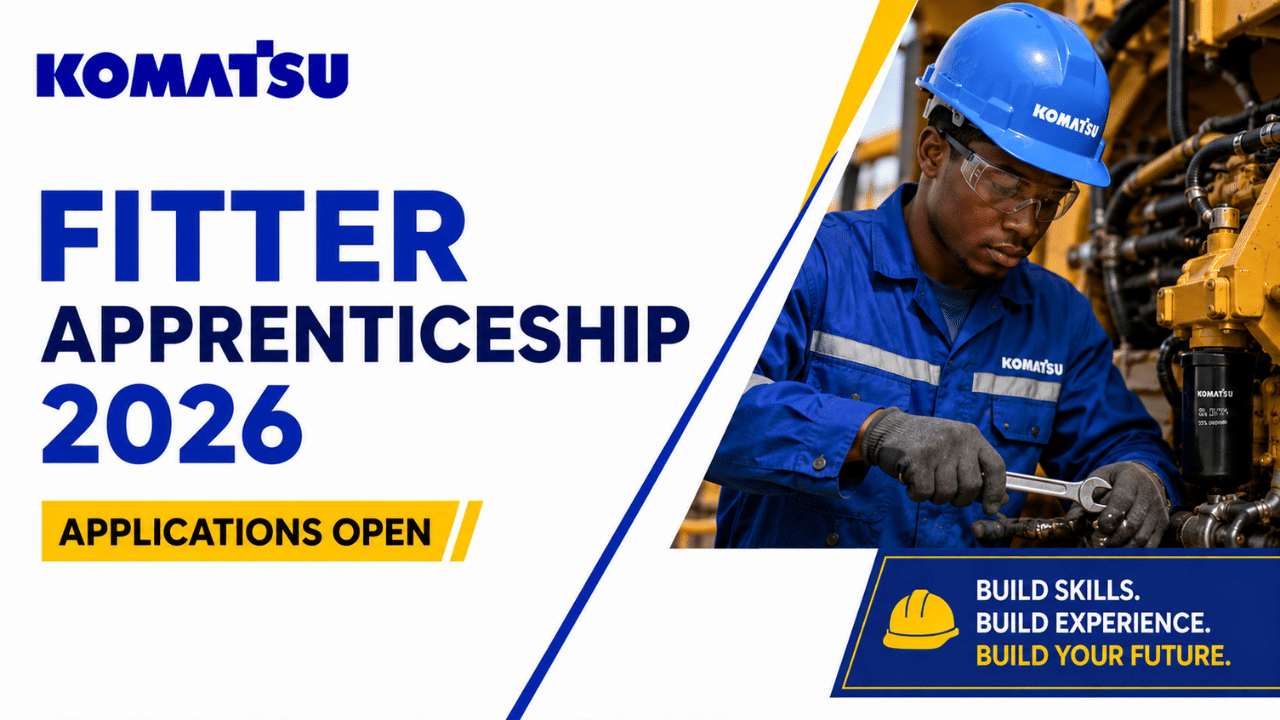 Komatsu Fitter Apprenticeship 2026: Applications Open for Aspiring Artisans