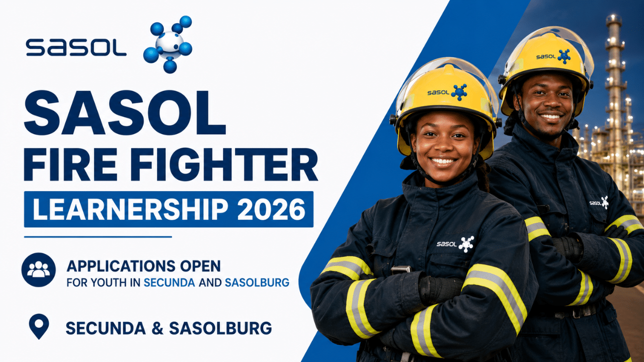 Sasol Fire Fighter Learnership 2026: Applications Open for Youth in Secunda and Sasolburg