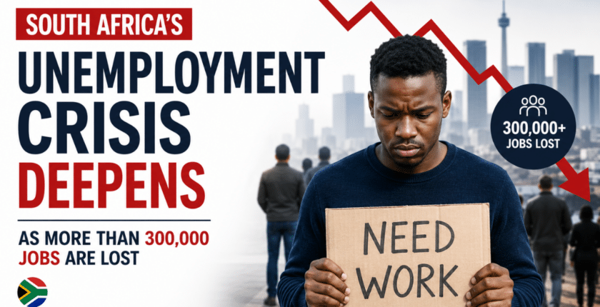 South Africa's Unemployment Crisis Deepens as More Than 300,000 Jobs Are Lost.