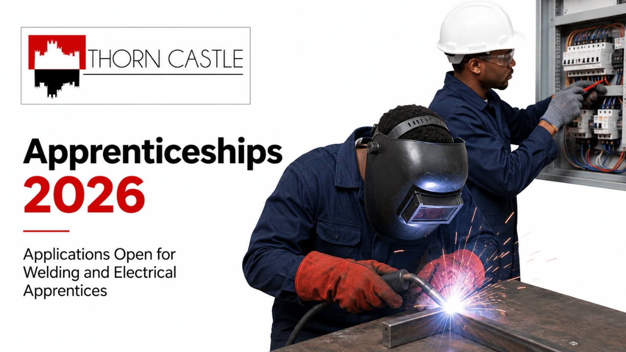 Thorn Castle Apprenticeships 2026: Applications Open for Welding and Electrical Apprentices